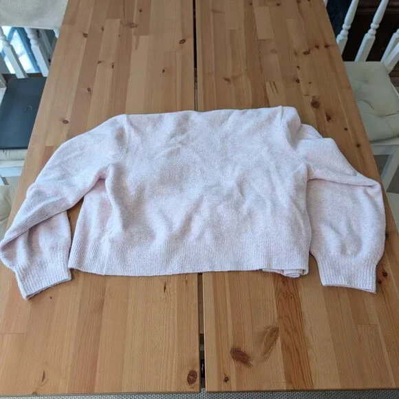 & Other Stories Wool Blend Wrap Sweater Pink L - Picture 4 of 10